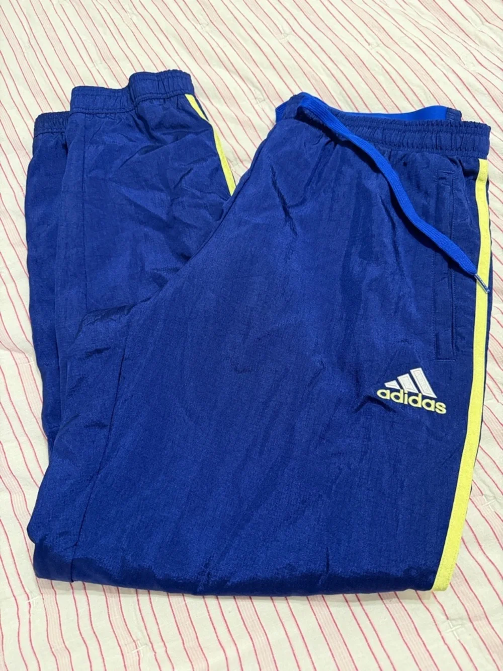 adidas Royal Blue Athletic Jersey with White Logo large